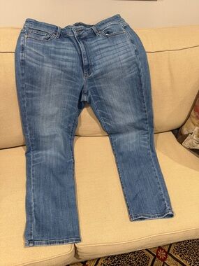J.Jill relaxed boyfriend Women's Blue Denim Jeans - size 14 R